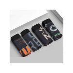 4pcs/set Men's Underwear Lce Silk Sports Breathable Thin Boxer Shorts - Black