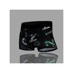 4pcs/set Men's Underwear Lce Silk Sports Breathable Thin Boxer Shorts - Black