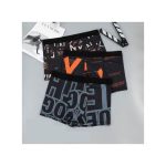 4pcs/set Men's Underwear Lce Silk Sports Breathable Thin Boxer Shorts - Black