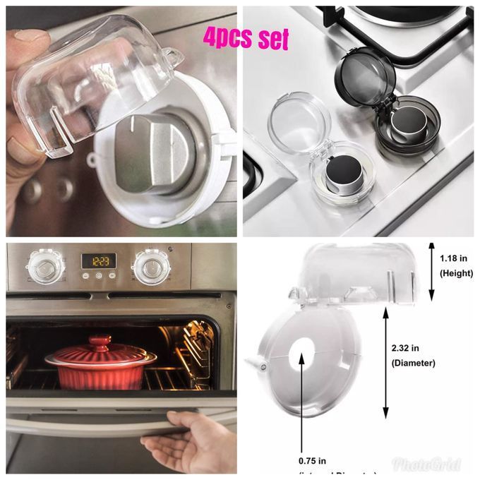 4Pcs Stove Knob Covers Child Safety Guards