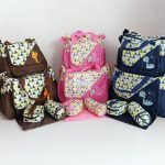 5 In 1 Baby Diaper Bag Nappy Changing Pad Travel Mummy Bag (ASSORTED PRINTS AND DECORATION)