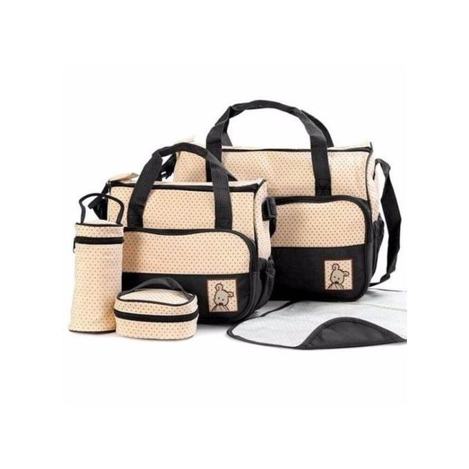 5 In 1 Diaper Bag Set Brown