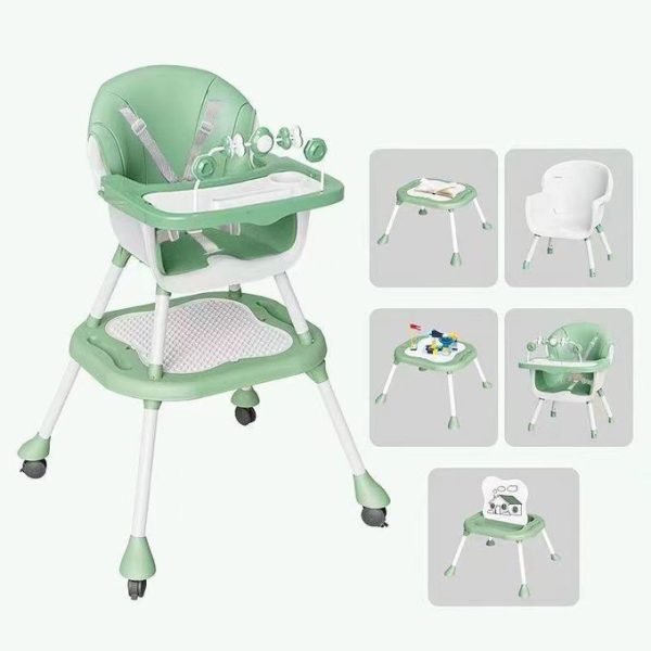5 in 1 High Chairs for Babies and Toddlers,Convertible High Chair for Baby Green