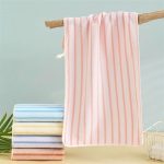 5pcs pink striped bath towel set - super soft bath towels, suitable for bathrooms, gyms