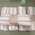 5pcs pink striped bath towel set - super soft bath towels, suitable for bathrooms, gyms