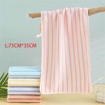 5pcs pink striped bath towel set - super soft bath towels, suitable for bathrooms, gyms