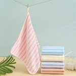 5pcs pink striped bath towel set - super soft bath towels, suitable for bathrooms, gyms