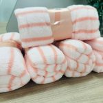 5pcs pink striped bath towel set - super soft bath towels, suitable for bathrooms, gyms