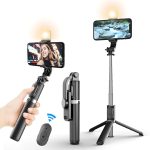 Q02S Selfie Stick Tripod with Fill Light