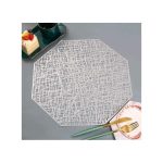 6pcs Hexagonal PCV Non-Woven Table Mats