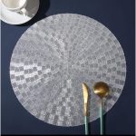 6pcs Non slip Round Durable Dining Table Placemats PVC Mats
