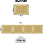 6pcs PVC Placemats with 1 Table Runner Crossweave Woven Vinyl Heat-Resistant Table Mats Non-Slip Washable for Kitchen Dinning Table (6Placemat+Runner180cm)