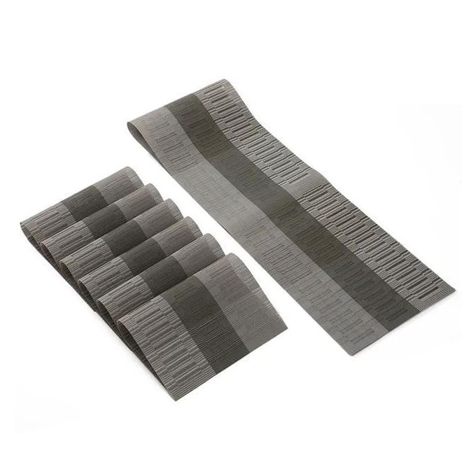 6pcs pvc table mats plus one table runner(30*180cm)
