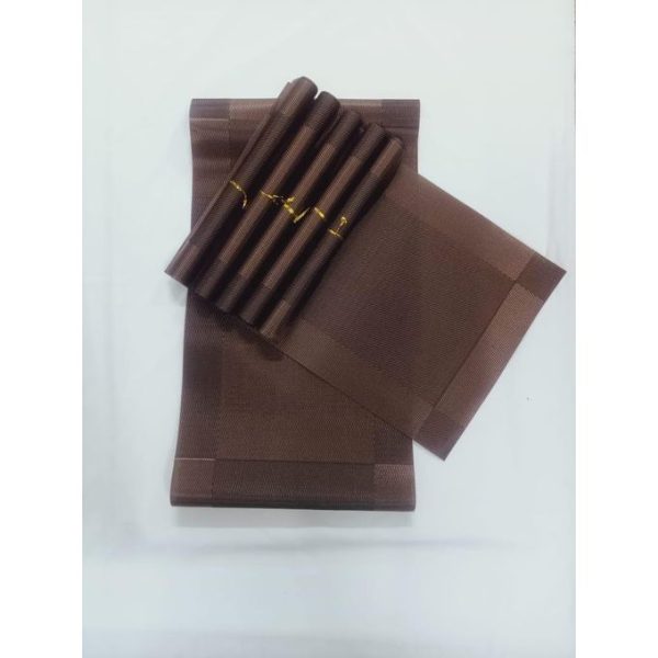 6pcs Pvc Table Mats Plus One Table Runner(30*180cm)