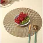 6pcs Round Washable Durable Dining Table Placemats PVC Mats