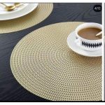 6pcs Round Washable Kitchen /Dining Mat Placemats PVC Mats