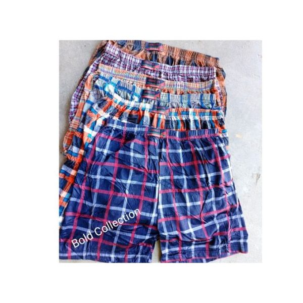 6Pcs Soft Cotton Checked LONG LEG Big Size Men's Boxers –for Trauser 30-42