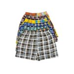 6Pcs Soft Cotton Checked Men's Boxers – Multicolor
