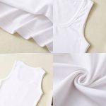 6Pcs White Cotton Newborn Baby Vest Unisex Shirt