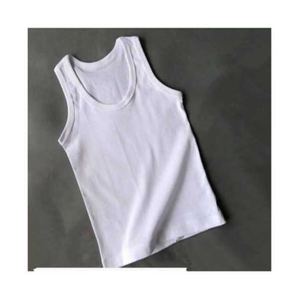 6Pcs White Cotton Newborn Baby Vest Unisex Shirt