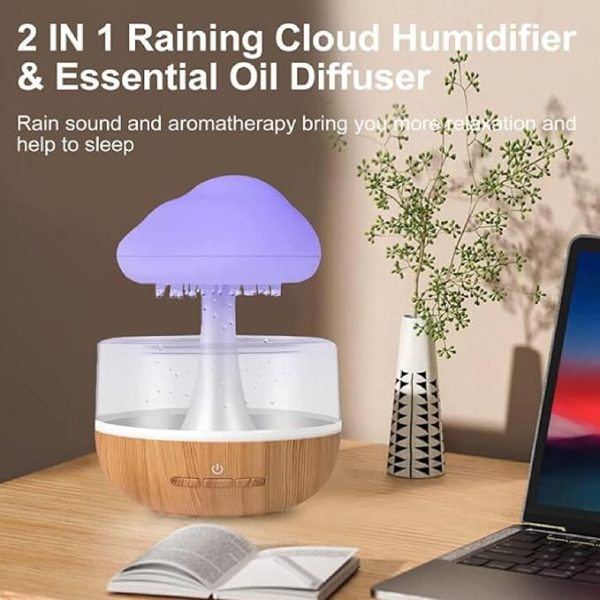 Rain Cloud Humidifier, Water Drops, Mushroom