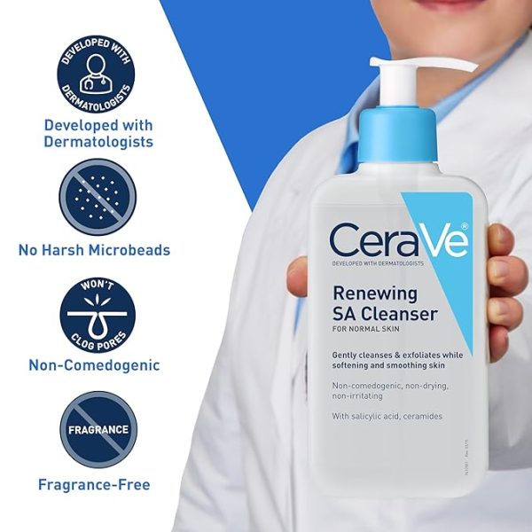 CeraVe Renewing Salicylic Acid Cleanser, Formulated With Hyaluronic Acid, Niacinamide, & Ceramides