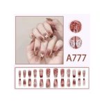 72Pcs Nails With Glue Matte Nail Sticker Long Nails French Nail Care Nail