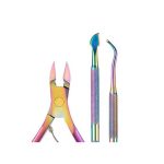 7pcs Colored Titanium Cuticle Scissors & Nail Care Tool Set