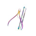 7pcs Colored Titanium Cuticle Scissors & Nail Care Tool Set