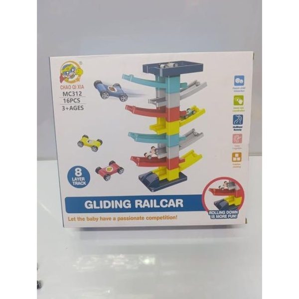 8 Layer Track Gliding Rail Car Kids Toys Birthday Christmas Eid Gift Set