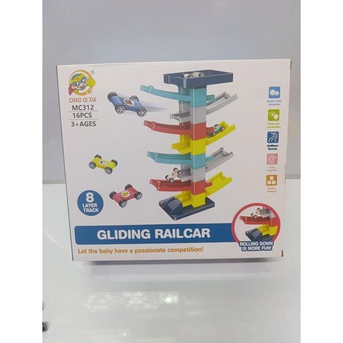 8 Layer Track Gliding Rail Car Kids Toys Birthday Christmas Eid Gift Set