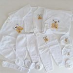 8 Piece Fleece Baby Receiving Set- white