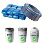 8 Rolls Refill Bags Compatible with Genie Easy Roll Signature Diaper Pail and Platinum Diaper Pail