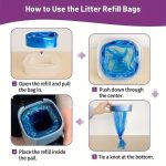 8 Rolls Refill Bags Compatible with Genie Easy Roll Signature Diaper Pail and Platinum Diaper Pail