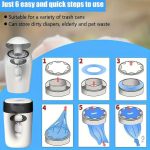 8 Rolls Refill Bags Compatible with Genie Easy Roll Signature Diaper Pail and Platinum Diaper Pail