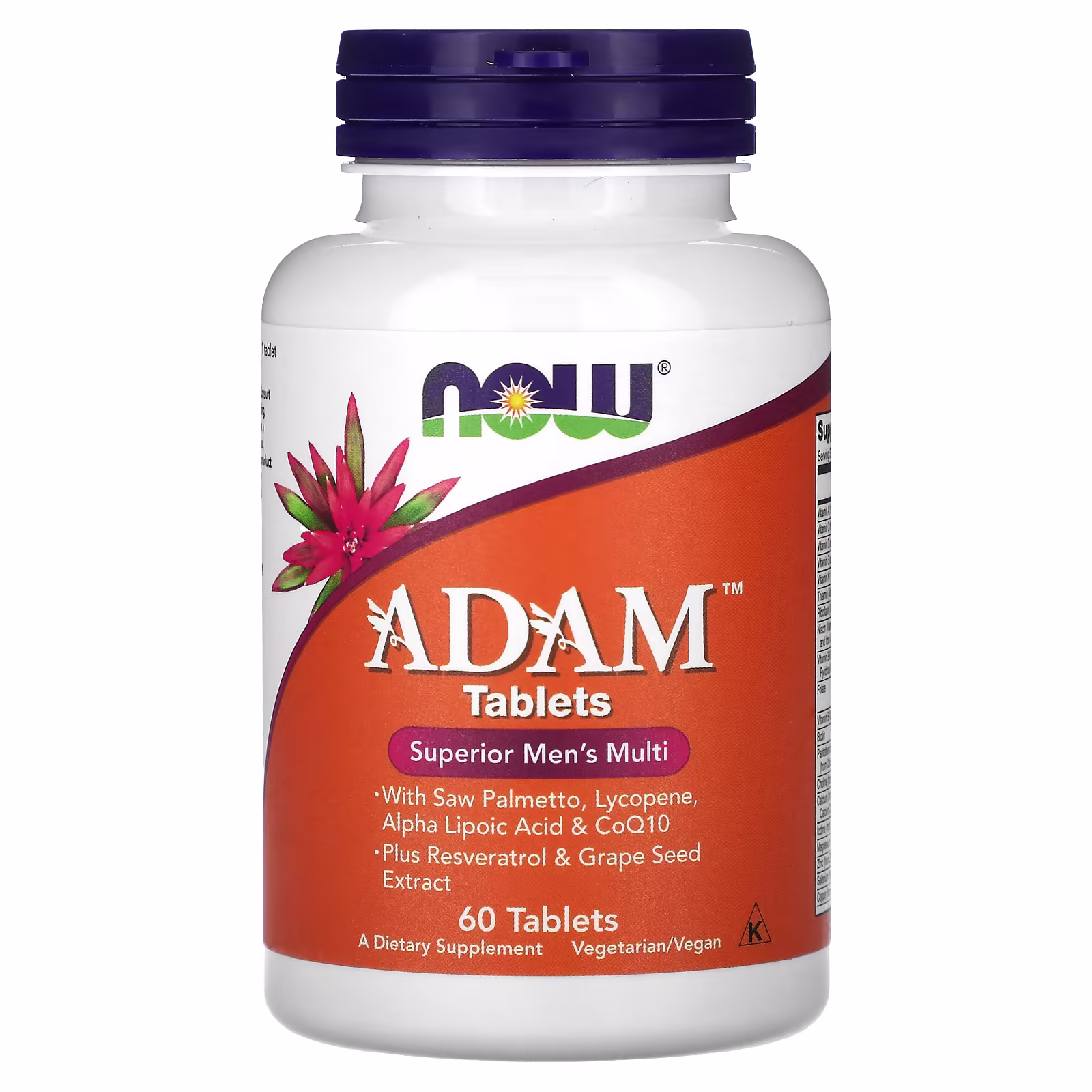 8 NOW FOODS ADAM Multi-Vitamin for Men 60 tablets - Image 1