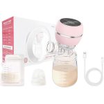 80ml Electric Breast Pump - 3 Modes 9 Levels , LED Display & 10 Milk Bags Included
