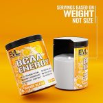 EVL BCAAs Amino Acids Powder - Rehydrating BCAA Powder Post Workout Recovery Drink with Natural Caffeine