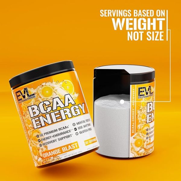EVL BCAAs Amino Acids Powder - Rehydrating BCAA Powder Post Workout Recovery Drink with Natural Caffeine