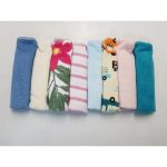 8Pcs Assorted Colors Infant Newborn Bath Towel,Wash Cloth