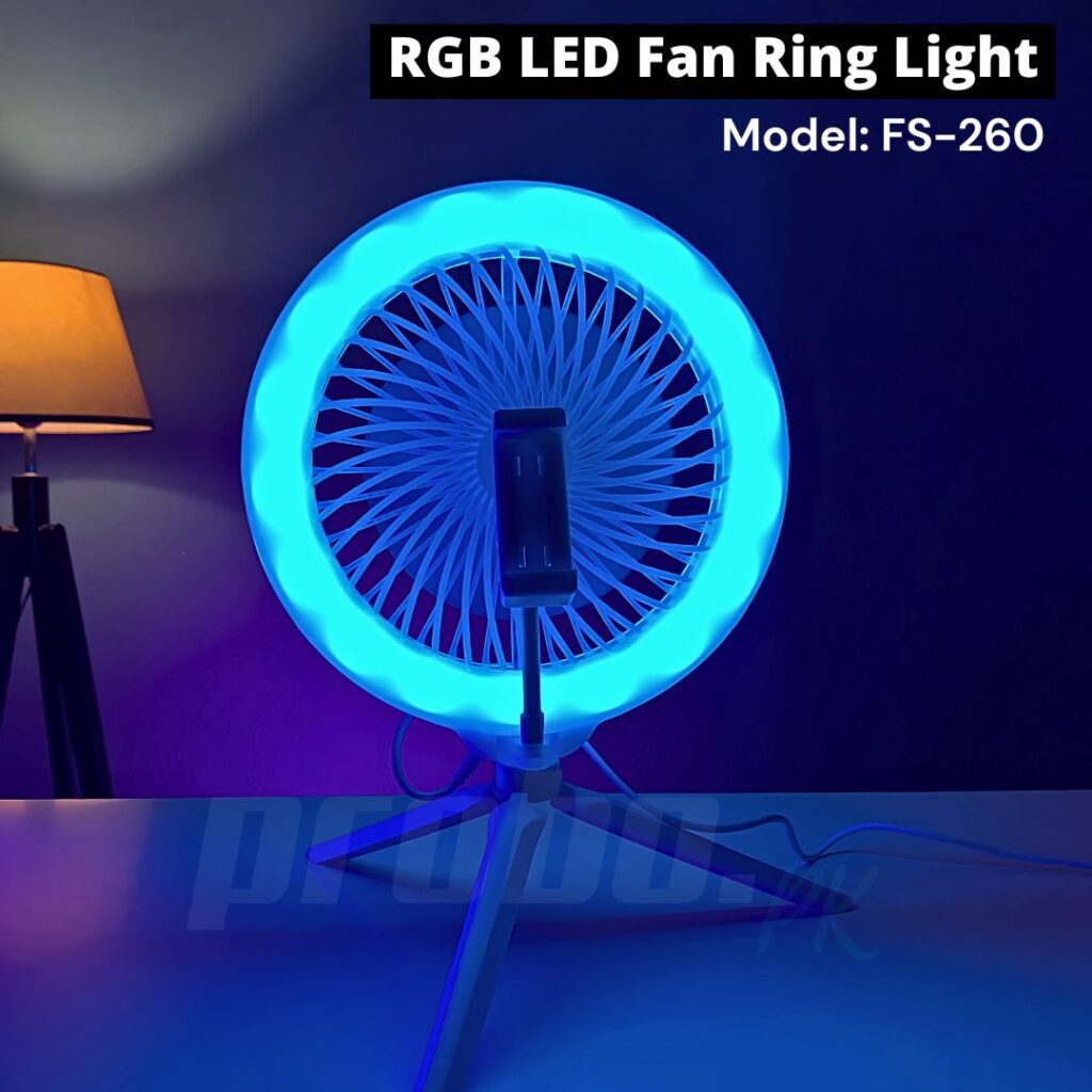 FS-260-RGB-LED-Fan-Ring-Light-3-1024x1024 Marwaxaad Leh Nal Colors Kala Duwan Live Streaming, Make UP Intaba Aad U Isticmaali Kartid - Image 1