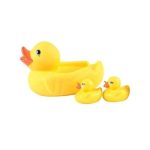 A Set Of 4 Squeaky Chu Chu Duck Family Baby Bath Toys Water Pool Tub Toys