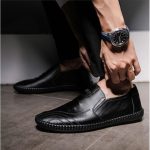 AIDAILU Men Leather Loafers & Slip-Ons Official/Casual Leather Shoes