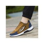 AIDAILU Men's Breathable Sneakers Casual Shoes Non-slip Comfort Sport - Brown
