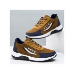 AIDAILU Men's Breathable Sneakers Casual Shoes Non-slip Comfort Sport - Brown