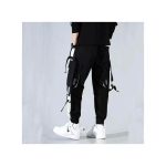 AIDAILU Men's Hip Hop Cargo Pants Casual Pants Chasseur Chino - Black