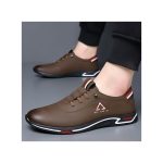 AIDAILU Men's Loafers & Slip-Ons Soft Sole Casual Leather Shoes - Brown