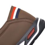 AIDAILU Men's Loafers & Slip-Ons Soft Sole Casual Leather Shoes - Brown