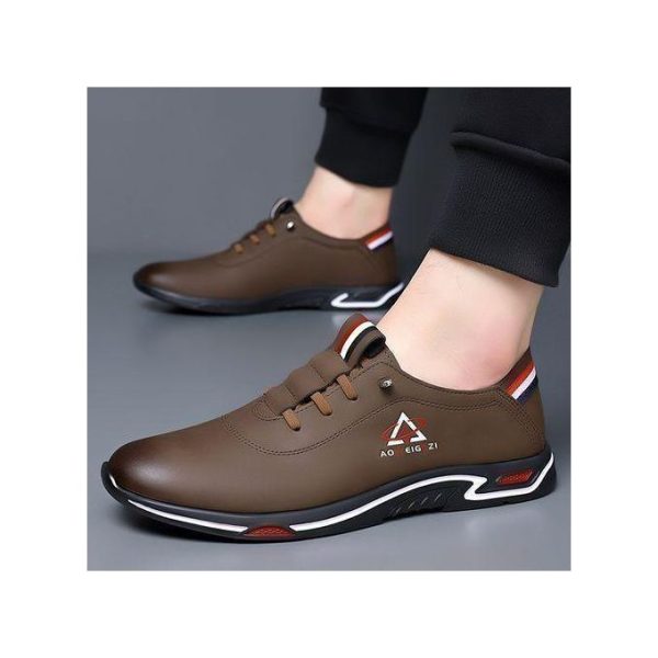 AIDAILU Men's Loafers & Slip-Ons Soft Sole Casual Leather Shoes - Brown