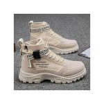 ALagzi 2025 Mens Casual High-Top Shoes Running Sneakers - Beige